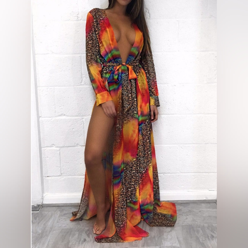 💖NEWCover up Hot Colors🩷 / Leopard Print Swim Coverups Beach Wear, robe,lovely